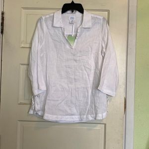 NEW WITH TAGS SIGRID OLSEN 100 LINEN BLOUSE